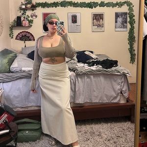 90s vintage parachute utility a-line skirt